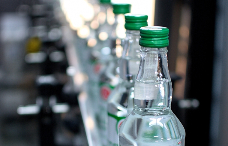 Bottles of food-grade ethanol &ndash; high-quality alcohol for culinary use